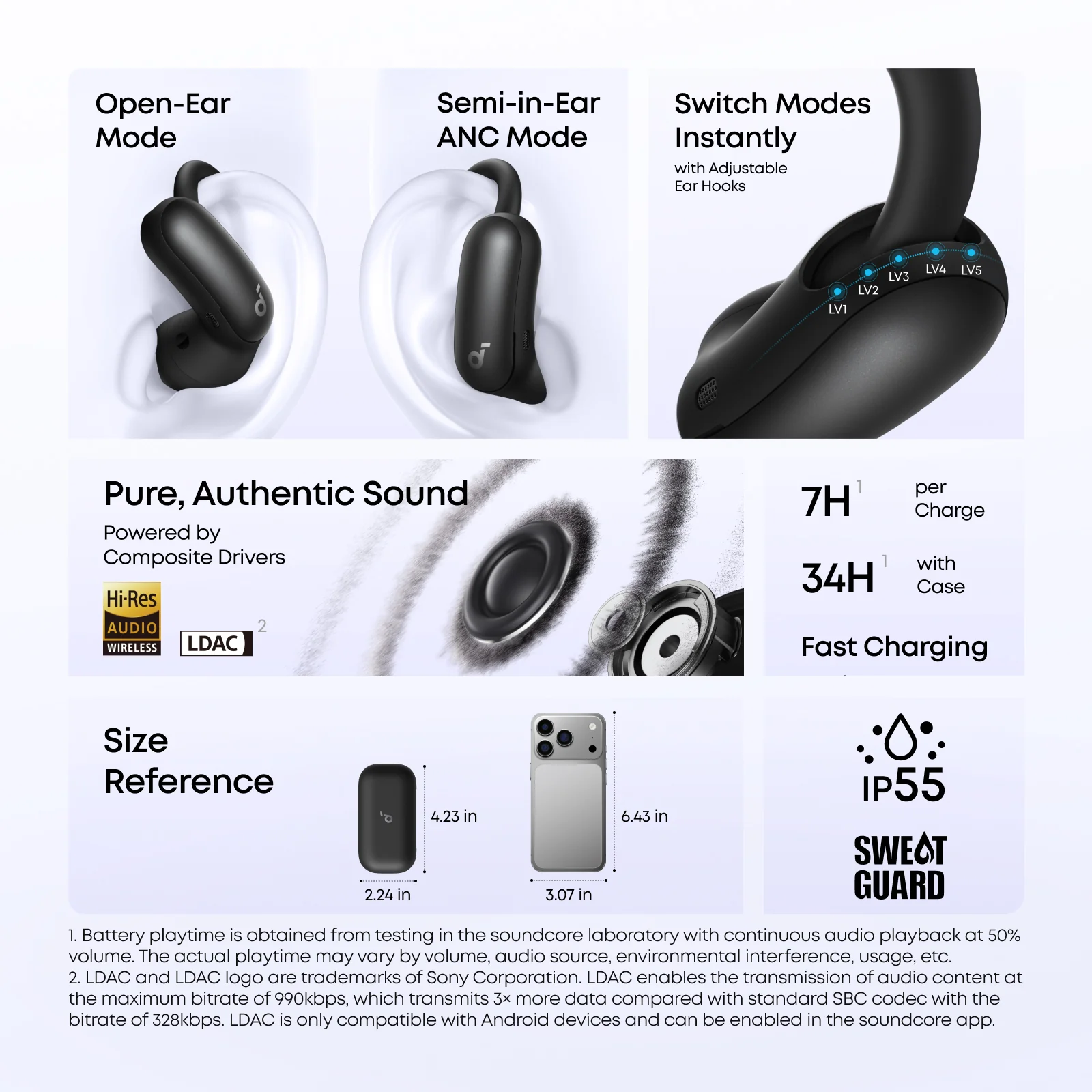 AeroFit 2 Pro｜2-in-1 Earbuds that Switch Between Open-Ear and ANC Modes - Image 7