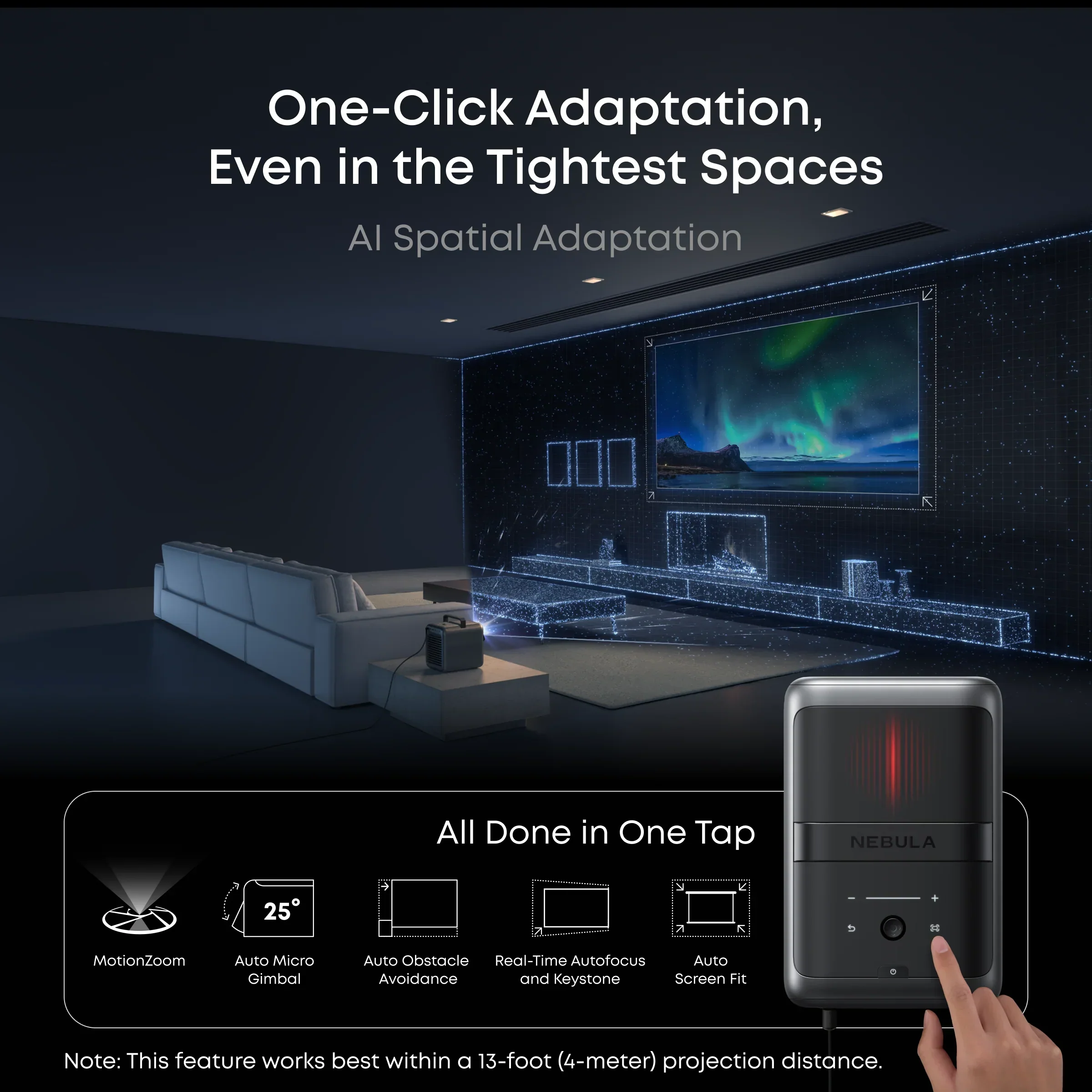 soundcore Nebula X1 | 4K Triple Laser Projector with Micro Gimbal - Image 4